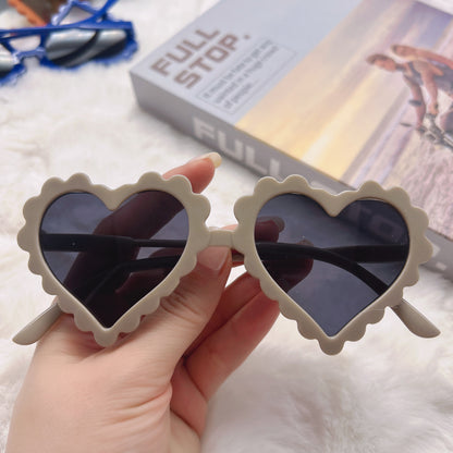 Children's Heart Sunglasses for Boys and Girls, Anti-Uv Sunglasses, Cute Girls, Peach Heart, Kidsren's Glasses Factory, Kidsren