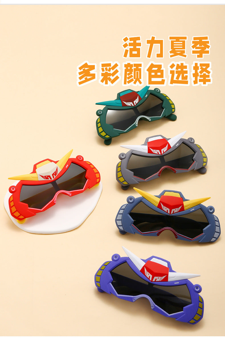 2026 New Soft Silicone Kidsren's Sunglasses for Outdoor Travel, Fashionable Cartoon Kidsren's Polarized Sunglasses with Uv Protection