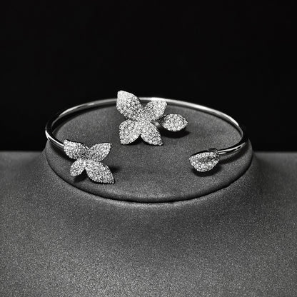 Cross-border Female Niche Opening Adjustable Bracelet Ring Popular Butterfly High Design Sense r5433-s8026