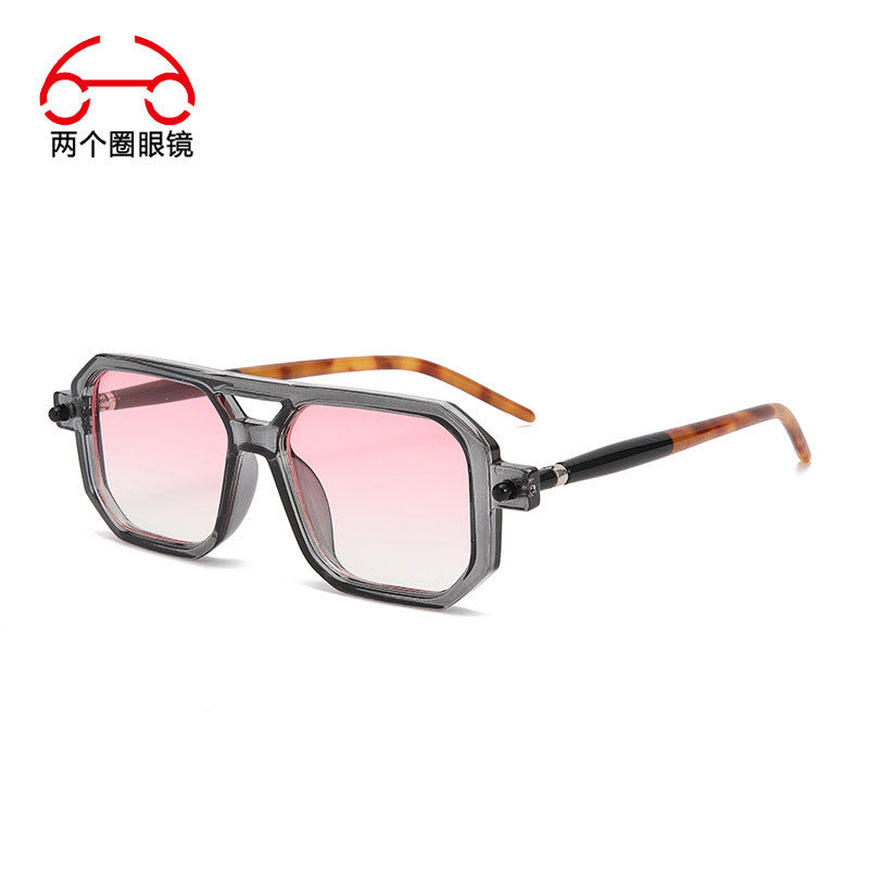 You, me, him, cross-border trend, retro, literary and modern sunglasses, Instagram street flat glasses, fashion sunglasses T2622