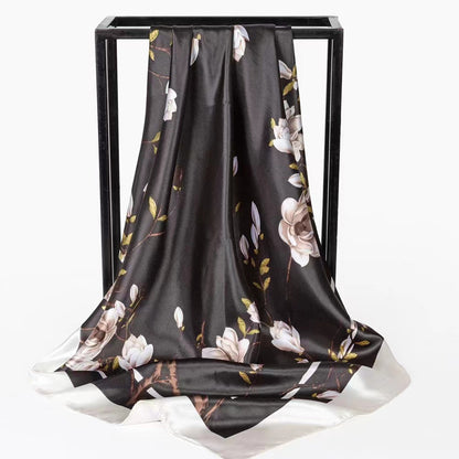 Double-sided scarf 90 square scarf summer women's thin decorative versatile small scarf shawl scarf scarf