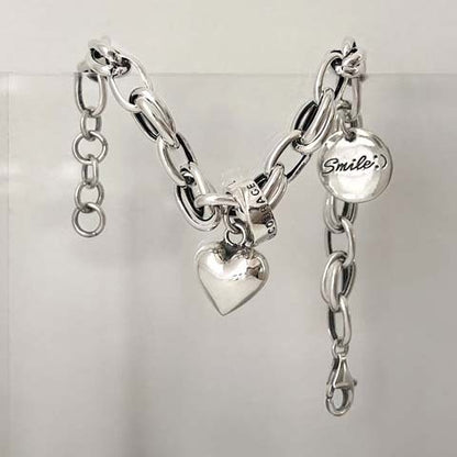 Six-pointed Star Old 925 Sterling Silver Bracelet Women's Autumn and Winter 2025 New Ins Niche Design Cold Style Couple Bracelet