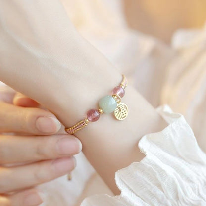 New Chinese Style Design Sense Plum Blossom Woven Bracelet for Women Chinese Style Adjustable Woven Hand Rope Gifts Hand Woven Rope