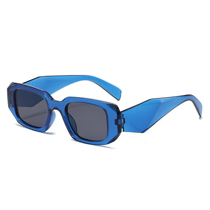 New Trendy Ins Female Internet Celebrity Plain Street Style Sunglasses Fashionable Rhombus Wide Leg Outdoor Trendy Square Frame Sunglasses