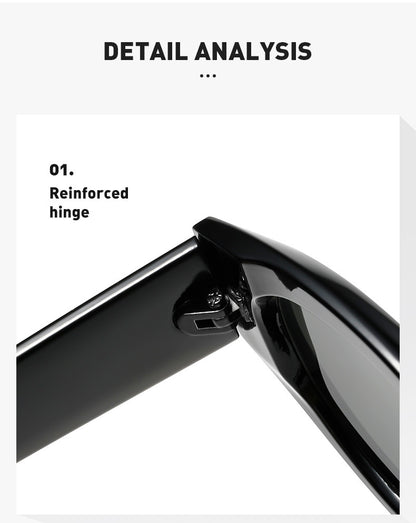 Retro Black Frame Rice Nail Irregular gm Cat's Eye Sunglasses Men's 2025 New Fashionable Street Photoshoot Sunglasses Women's High-end Sense