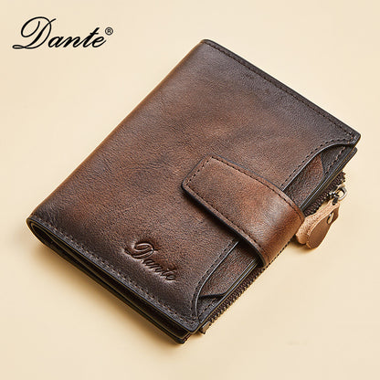 New men's wallet driver's license integrated first layer cowhide anti-theft credit card degaussing leather wallet cross-border explosions