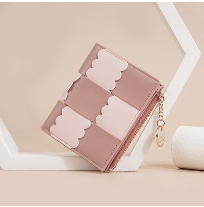 New Women's Short Wallet, Cute, Compact Card Slot, Short Card Holder, Exquisite and Simple Id Bag, Coin Purse for Women