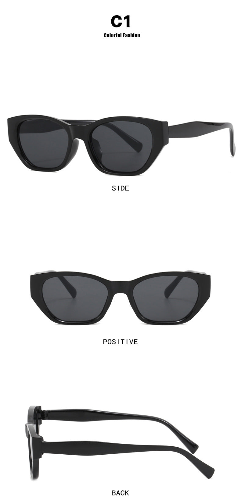 Cat-Eye Small Frame Irregular Sunglasses 2024 New Internet Celebrity High-End Sunglasses Anti-Uv Trendy Sunglasses