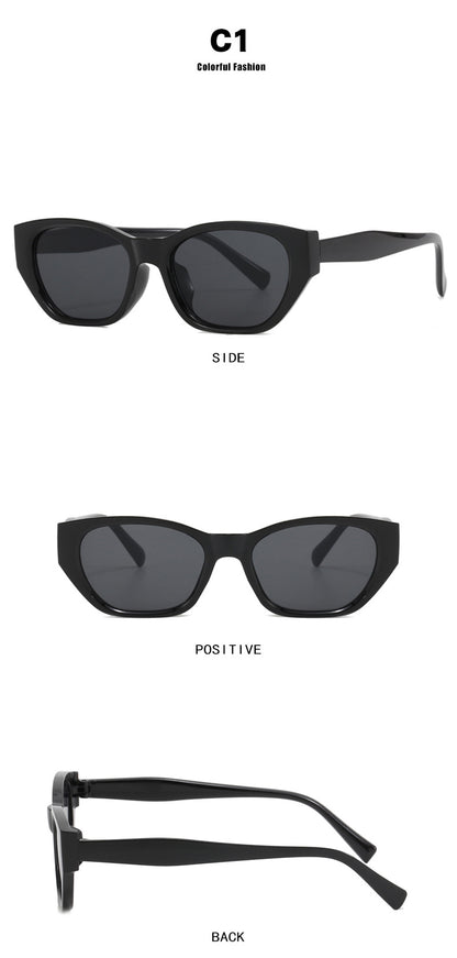Cat-Eye Small Frame Irregular Sunglasses 2024 New Internet Celebrity High-End Sunglasses Anti-Uv Trendy Sunglasses