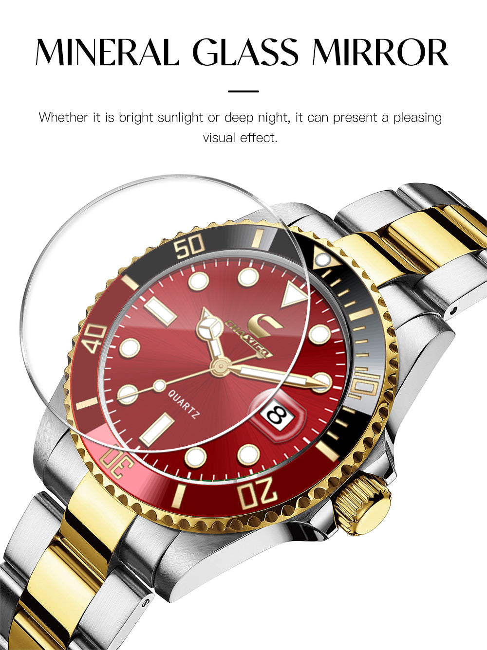 Swiss CHAXIGO quartz watch cross-border watch wholesale new green water ghost quartz luminous waterproof men's watch
