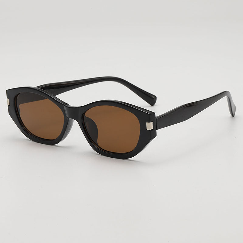 Fashion Retro Cat's Eye Distinctive Anti-UV Sunglasses Women's High-Level Street Photoshoot Concave Sunscreen Decorative Sunglasses