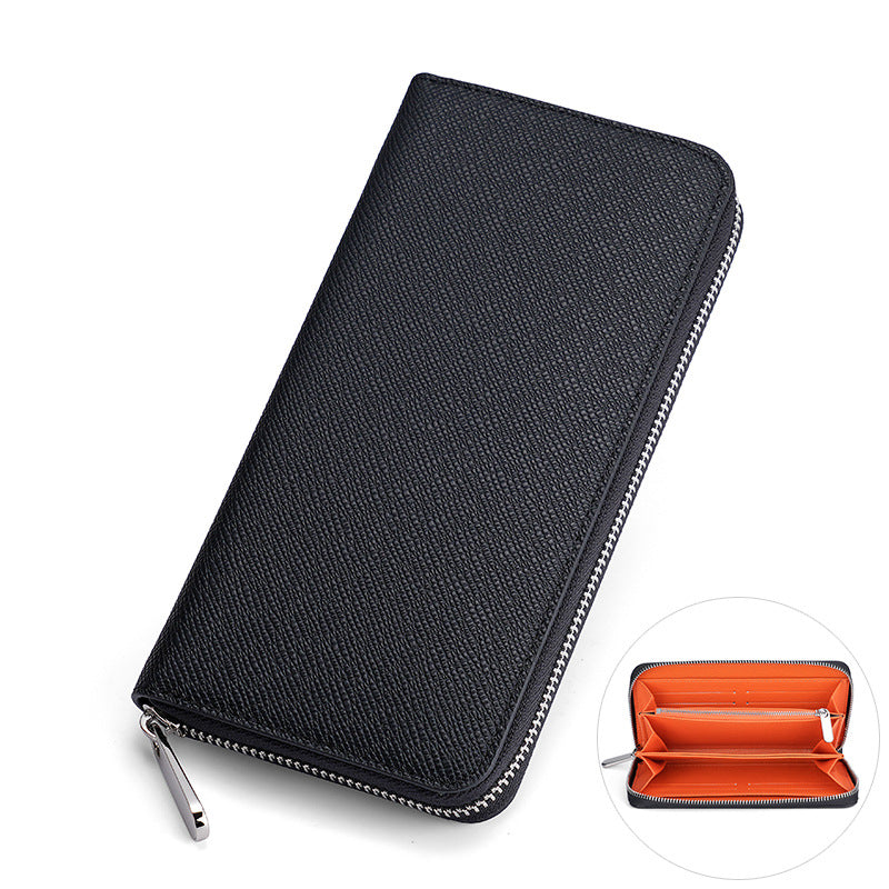 Cross-border Cloth Saffiano Long Men's Wallet Fashionable Zipper 60017 Japanese Wallet for Women