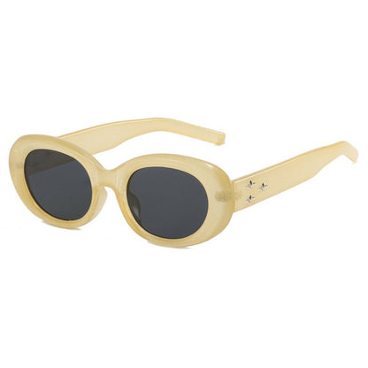 New Three-Star Oval European and American Sunglasses for Women Internet Celebrity Ins Sexy Gm Anti-Uv Sunglasses for Women 8350