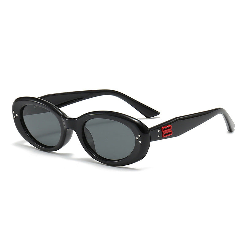 2024 new fashion rice nail polarized children's sunglasses silicone oval small frame sunscreen baby sunglasses 7-130