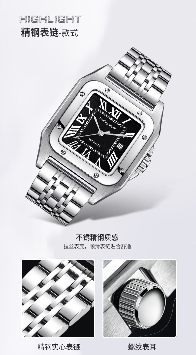 Hollow striped shandushi automatic mechanical wholesale men's watch men's atmospheric large dial waterproof mechanical watch