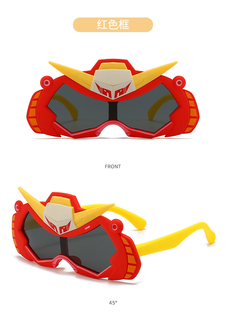 2026 New Soft Silicone Kidsren's Sunglasses for Outdoor Travel, Fashionable Cartoon Kidsren's Polarized Sunglasses with Uv Protection