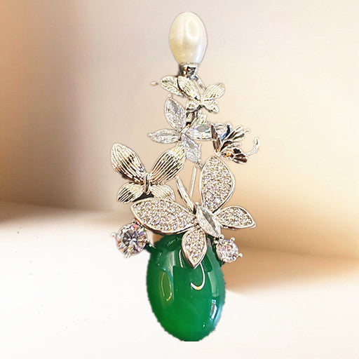 New Flower Brooch High Sense Niche Inlaid Zircon Corsage Women's Clothing Accessories All-match Clothing Accessories in stock