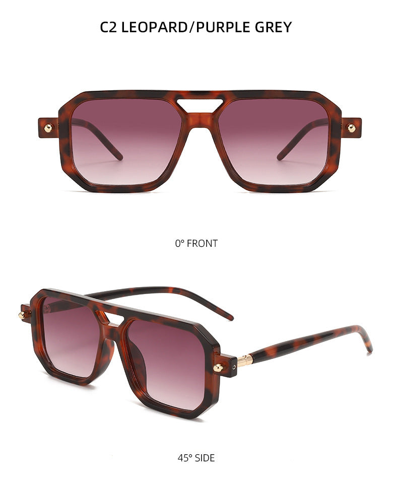 You, me, him, cross-border trend, retro, literary and modern sunglasses, Instagram street flat glasses, fashion sunglasses T2622