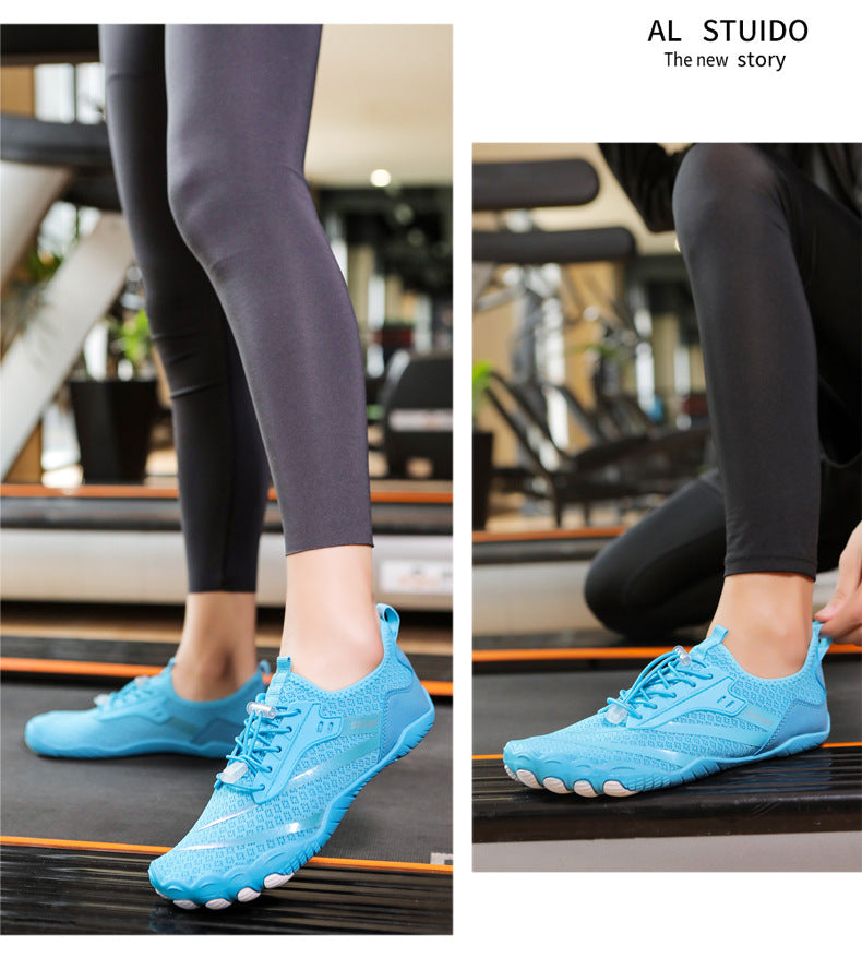 New Outdoor Beach Shoes Swimming Diving Wading Shoes Couple Non-slip Tracing Shoes Hiking Five Finger Fitness Hiking Shoes