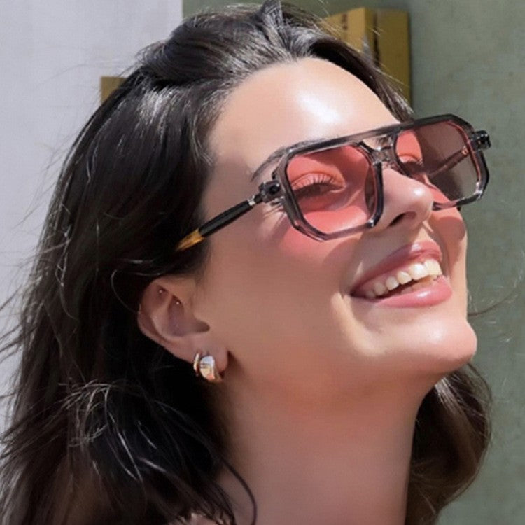 You, me, him, cross-border trend, retro, literary and modern sunglasses, Instagram street flat glasses, fashion sunglasses T2622
