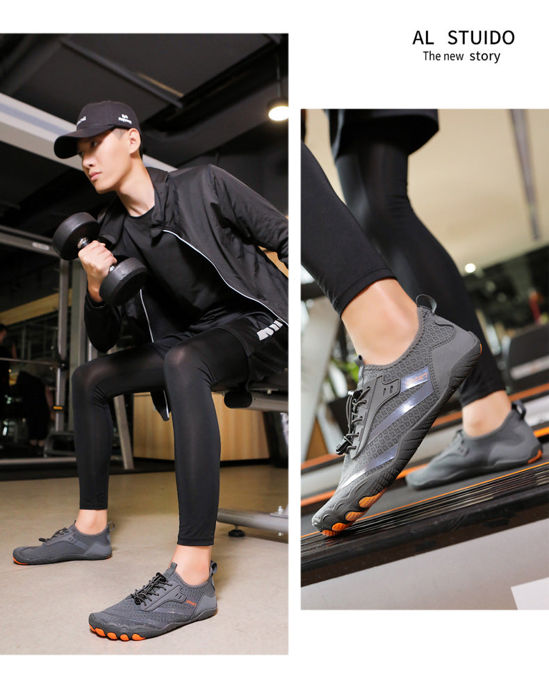 New Outdoor Beach Shoes Swimming Diving Wading Shoes Couple Non-slip Tracing Shoes Hiking Five Finger Fitness Hiking Shoes