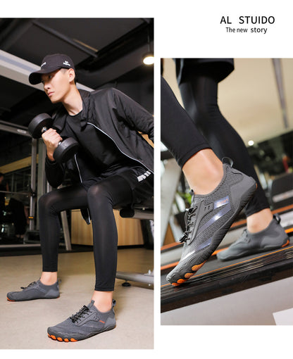 New Outdoor Beach Shoes Swimming Diving Wading Shoes Couple Non-slip Tracing Shoes Hiking Five Finger Fitness Hiking Shoes