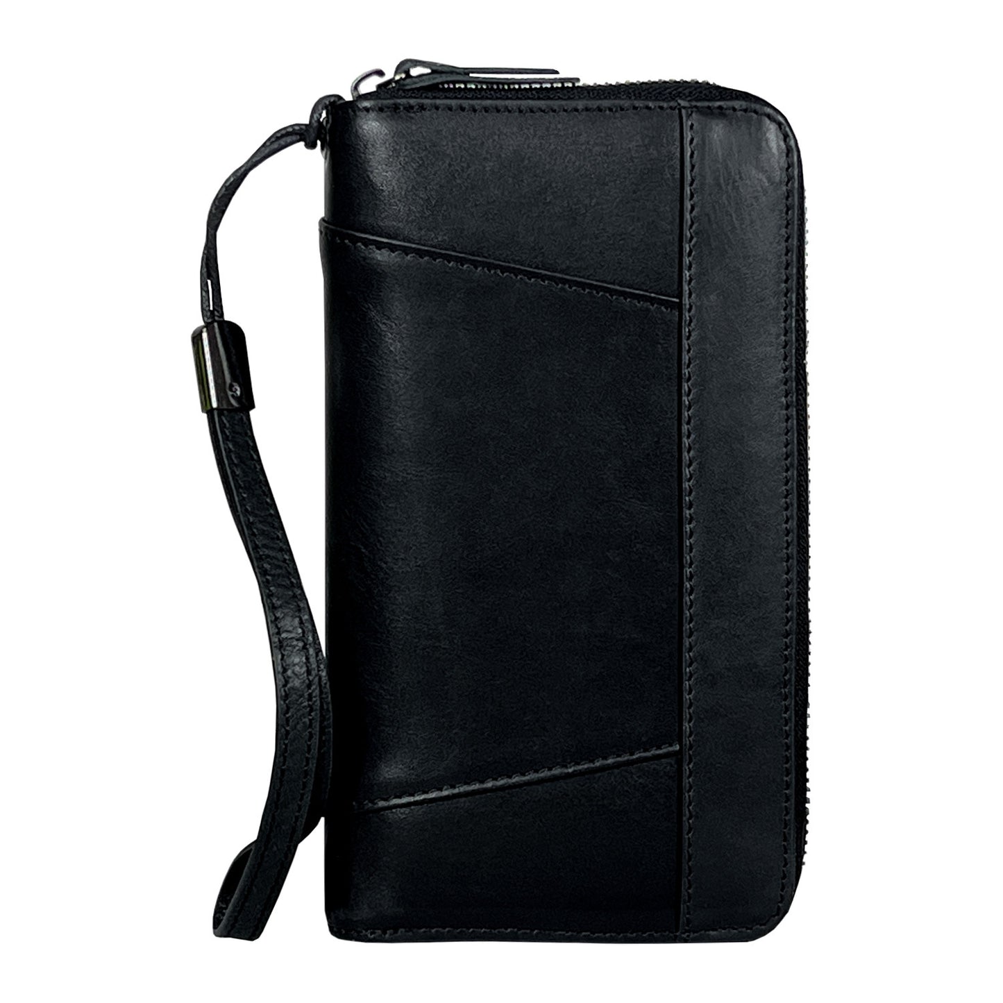 Dropshipping Spot Oil Wax Leather Single Pull Bag First Layer Genuine Leather Long Zipper Bag Retro Hot Selling Cross-Border Wallet