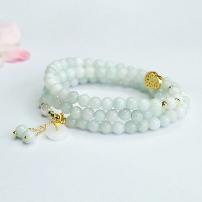 Guan Yu Natural Burmese Grade a Jade Multi-Circle Bracelet Necklace Women's Wholesale Dropshipping S4052108
