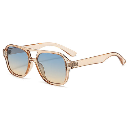 New European and American Ins Internet Celebrity Sunglasses Men's Cross-border Punk Trendy Show Sunglasses Double-beam Sunglasses Women's High-end Sense