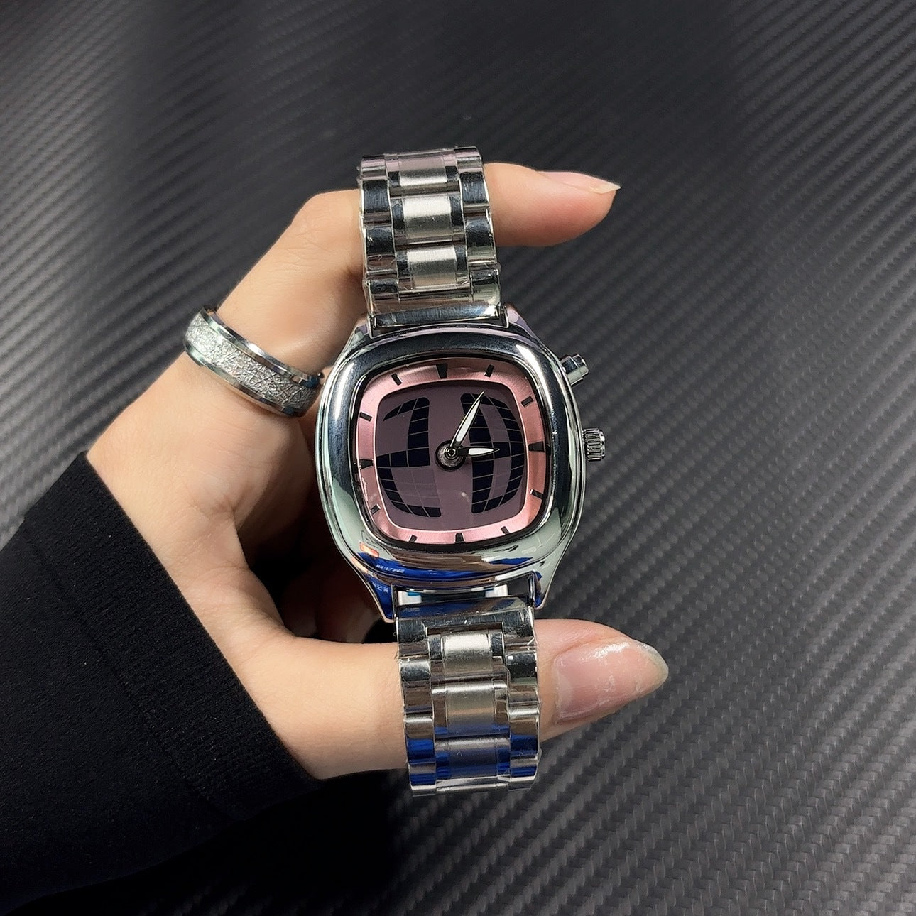 Millennial Retro Fashion Concept Digital Display Sports Men's Watch with Analog Numbers, Niche Ins Trendy Brand Quartz Watch