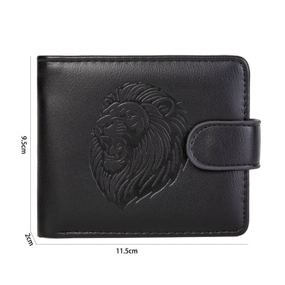 Dropshipping Cross-Border Manufacturer Wholesale Men's Wallet Pu Leather Short Zipper Buckle Wallet New Wallet Coin Purse