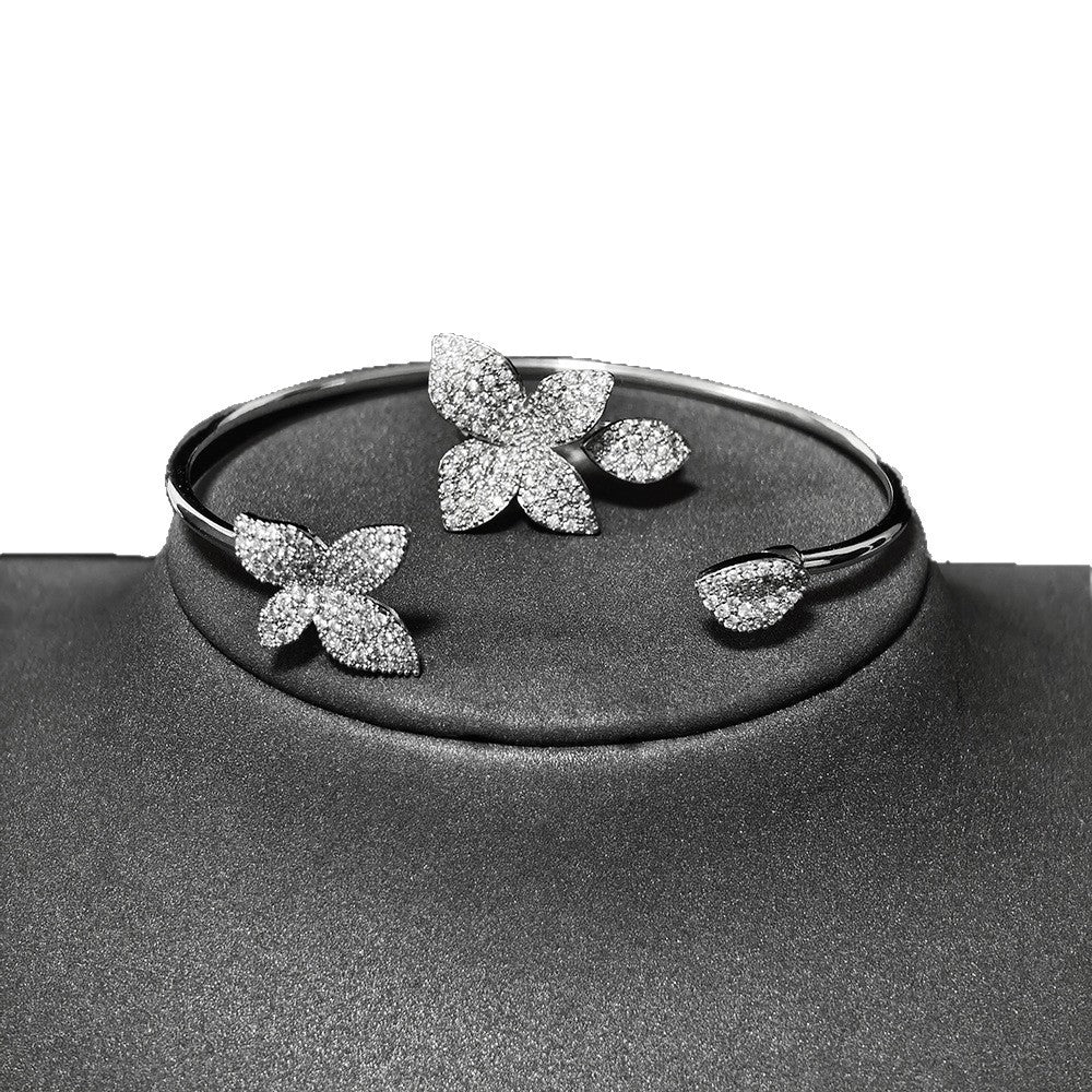 Cross-border Female Niche Opening Adjustable Bracelet Ring Popular Butterfly High Design Sense r5433-s8026