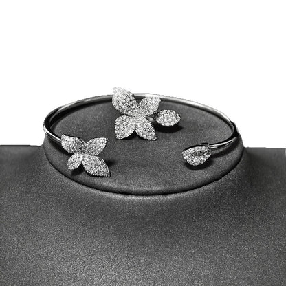 Cross-border Female Niche Opening Adjustable Bracelet Ring Popular Butterfly High Design Sense r5433-s8026