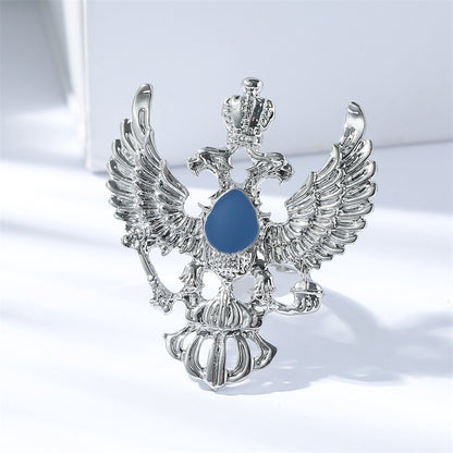 Tie Buckle Cross-Border Hot-Selling Formal Accessories Personalized Trendy Men's Rudder Eagle Chinese Style Flowery Gold Men's Tie