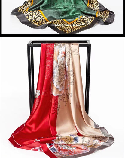 Double-sided scarf 90 square scarf summer women's thin decorative versatile small scarf shawl scarf scarf