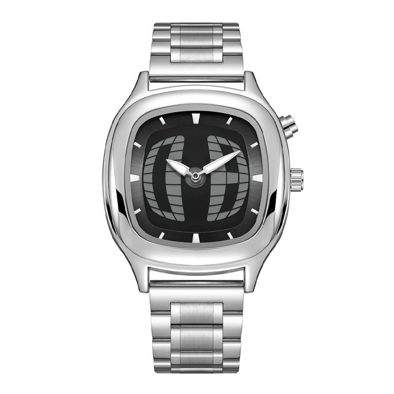 Millennial Retro Fashion Concept Digital Display Sports Men's Watch with Analog Numbers, Niche Ins Trendy Brand Quartz Watch