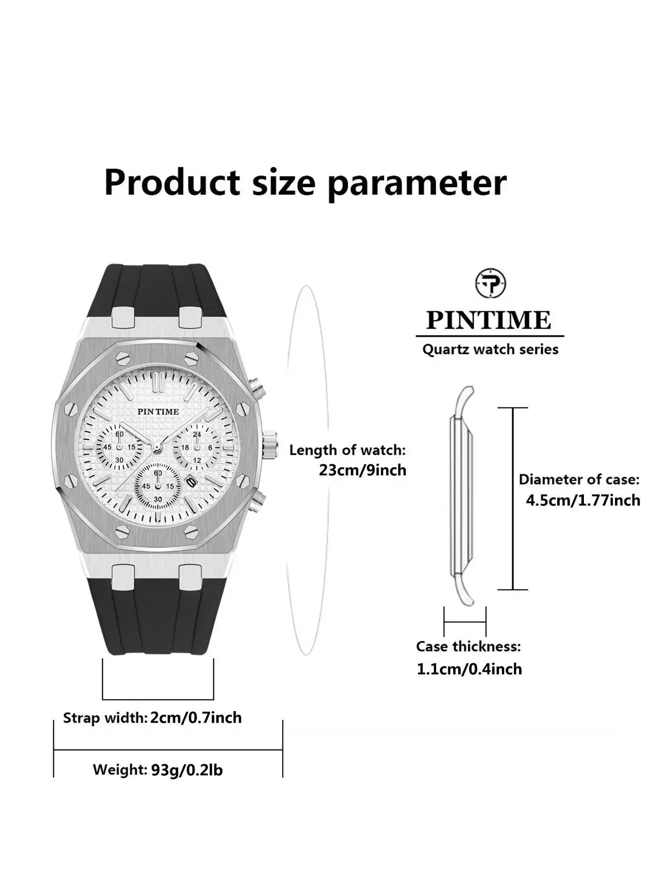 Foreign Trade Products: Men's Watch with Three Dials, Multi-Functional, Sports, Waterproof, Men's Fashion Casual Watch, Cross-Border Hot-Selling Item