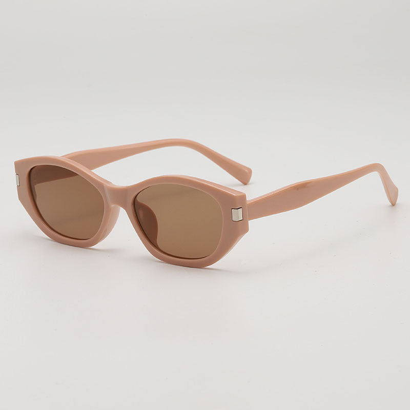 Fashion Retro Cat's Eye Distinctive Anti-UV Sunglasses Women's High-Level Street Photoshoot Concave Sunscreen Decorative Sunglasses