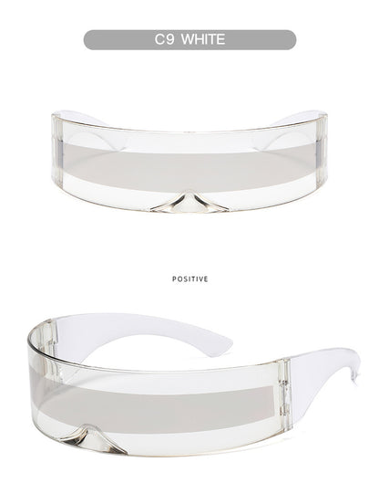 New Futuristic One-Piece Sunglasses, Internet Celebrity Bounce and Stylish European and American Sunglasses, Douyin Live Broadcast