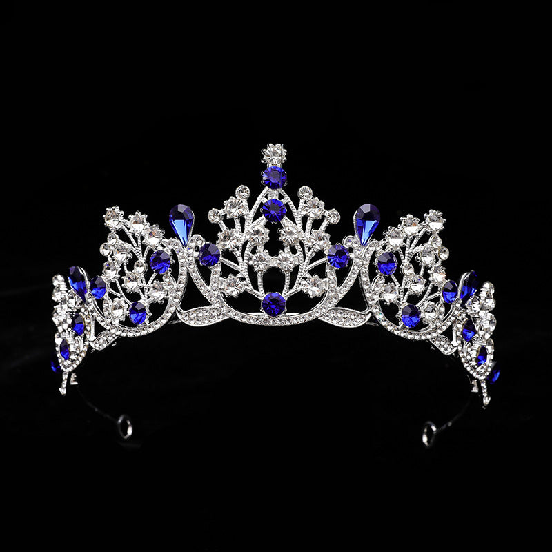 Super Fairy New Princess Sweet Bridal Crown Red Tiara Crystal Toast Clothing Hair Accessories 18Th Birthday Gift