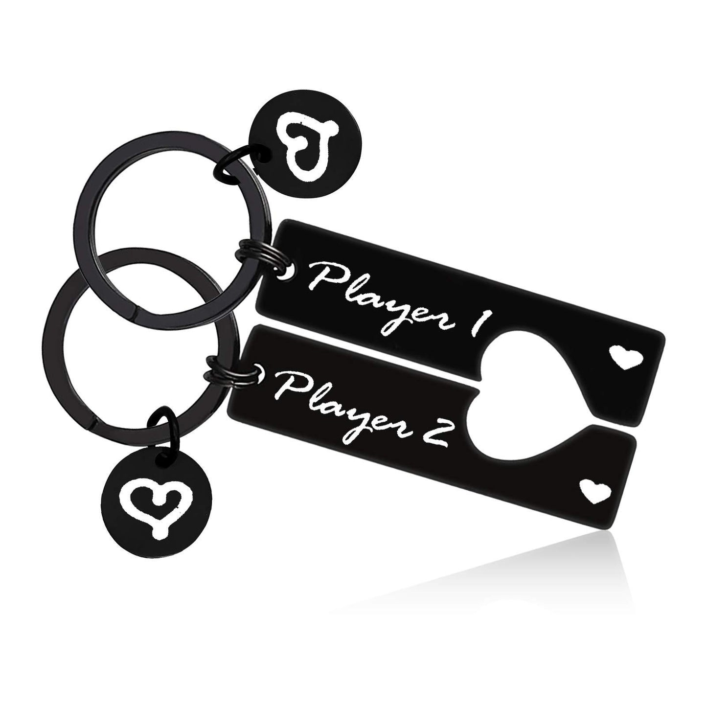Mother's Day Keychain Women's Rose Gold Engraved Flower Pendant Keychain Love Puzzle Keychain Set