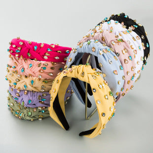 Heming Hair Hoop Fashion Flannel Baroque Heavy Industry Full Drill Hoop Retro Court Style Elegant Dinner Hair Accessories