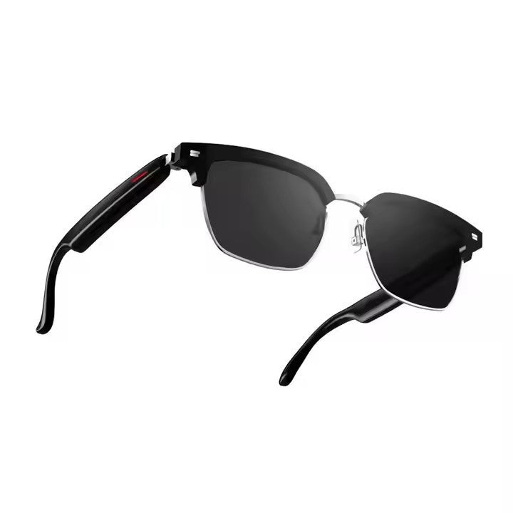 Smart Ai Bluetooth Translation Glasses, Sunglasses, Polarized, Anti-Uv, Anti-Blue Light, Listening to Music and Calls, Transparent Lens Replacement