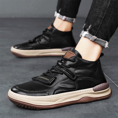 Men's Shoes Autumn New High-top Casual Shoes All-match Fashion Sports Trendy Shoes for Teenagers and Students Waterproof Non-slip Sneakers