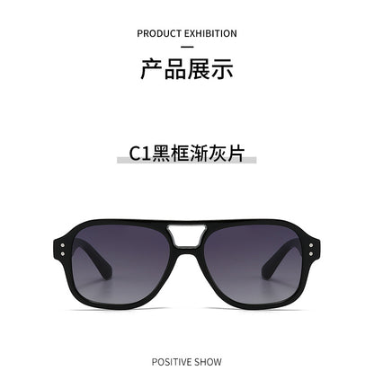 New European and American Ins Internet Celebrity Sunglasses Men's Cross-border Punk Trendy Show Sunglasses Double-beam Sunglasses Women's High-end Sense