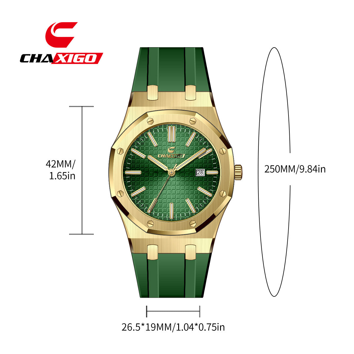Chaxigo Series Quartz Watch Gold Classic Men's Waterproof Watch Men's Watch Men's Watch Manufacturer Dropshipping