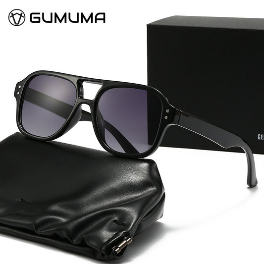 New European and American Ins Internet Celebrity Sunglasses Men's Cross-border Punk Trendy Show Sunglasses Double-beam Sunglasses Women's High-end Sense