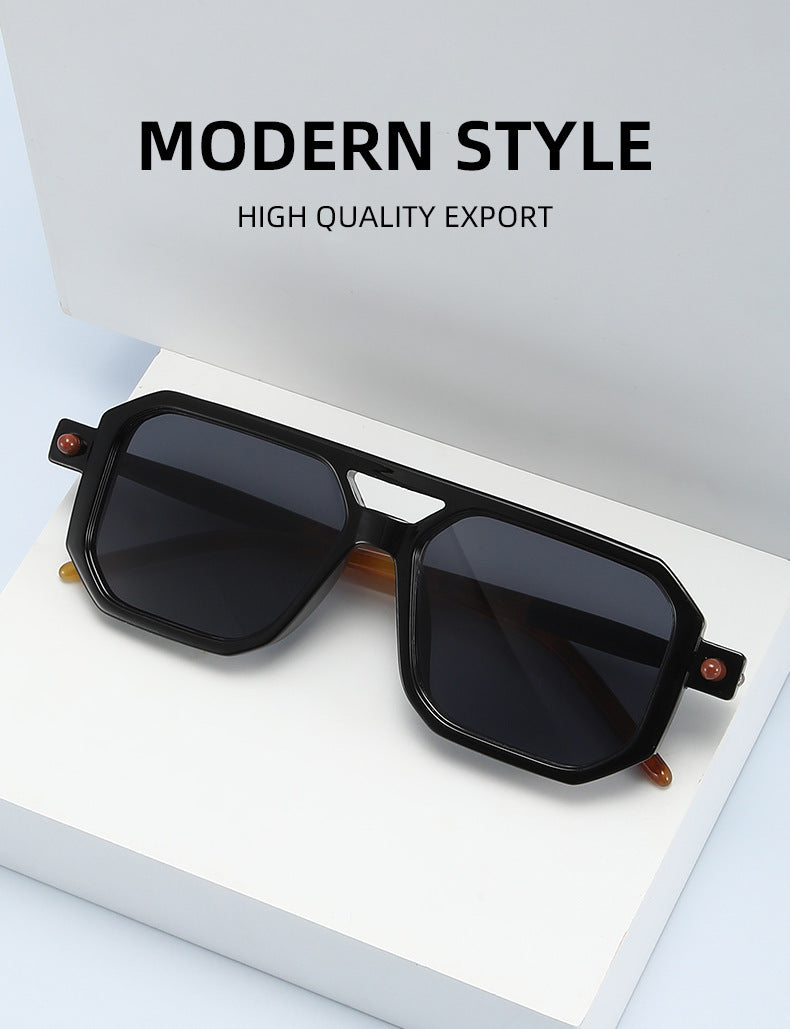 You, me, him, cross-border trend, retro, literary and modern sunglasses, Instagram street flat glasses, fashion sunglasses T2622