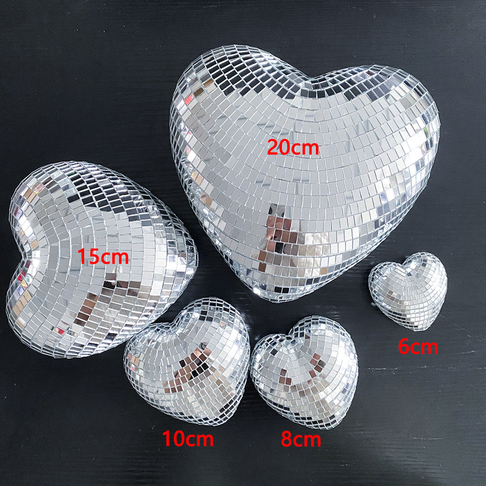 Chain love Disco ball Disco love glass decorations party reflective atmosphere products Christmas