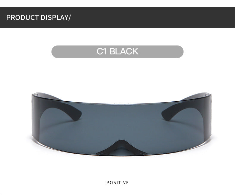 New Futuristic One-Piece Sunglasses, Internet Celebrity Bounce and Stylish European and American Sunglasses, Douyin Live Broadcast